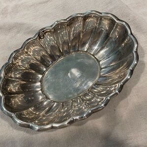 Reed & Barton 176 Holiday Silverplate Bread Tray Serving Tray